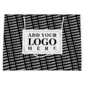 Moderne Logo Hartelijk Dank Zwart en Wit Cadeautas (Voorkant)