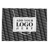 Moderne Logo Hartelijk Dank Zwart en Wit Cadeautas (Achterkant)