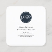 Moderne Logo Holographic Script-medewerker van bed Vierkante Visitekaartje (Achterkant)