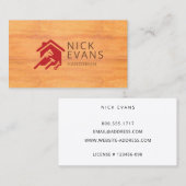 Moderne Logo Hout Visitekaartje (Voorkant / Achterkant)