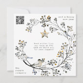 Moderne LOGO kerst QR CODE Business Feestdagenkaart (Achterkant)