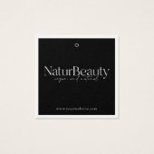 Moderne Logo kleding Hang Label Vierkante Visitekaartjes (Voorkant)