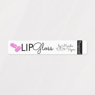 Moderne Logo Lipgloss Lippen Branding Verpakking Labels