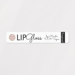 Moderne Logo Lipgloss Merkverpakkingslabels Labels