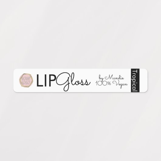 Moderne Logo Lipgloss Merkverpakkingslabels Labels (Design 1)