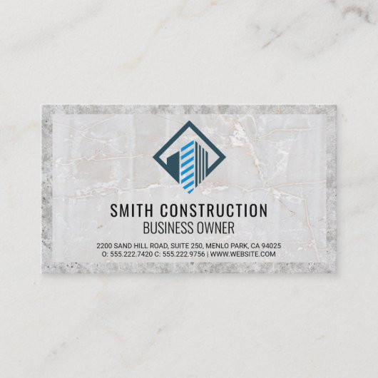 Moderne Logo | Marmer Concrete Visitekaartje (Voorkant)