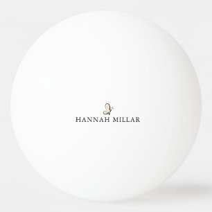 Moderne logo met eigen naam in blush roze minimali pingpongballen