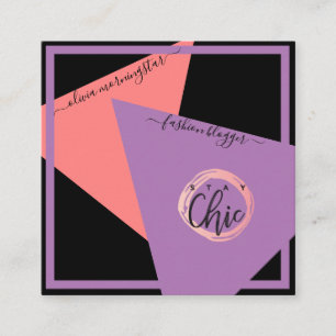 Moderne Logo Mode geometrisch UW KLEUREN Vierkante Visitekaartje