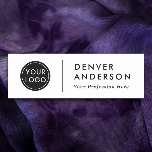 Moderne logo-, naam- en titelnaamtag naamplaatje