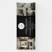 Moderne Logo Photo Black Professionele Bedrijf Spandoek (Verticaal)