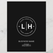 Moderne Logo Photo Corporate Black Business Flyer (Achterkant)