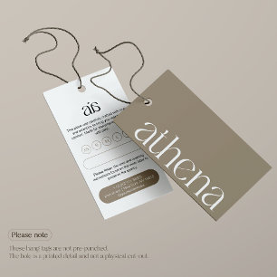 Moderne Logo Prijs Hang Label Kaart