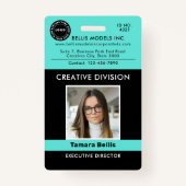 Moderne Logo, QR Bedrijfsbadge Badge (Voorkant)