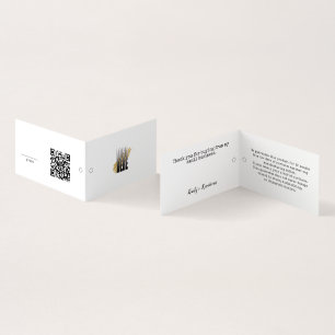 Moderne logo QR-code hangende prijskaart Kaart