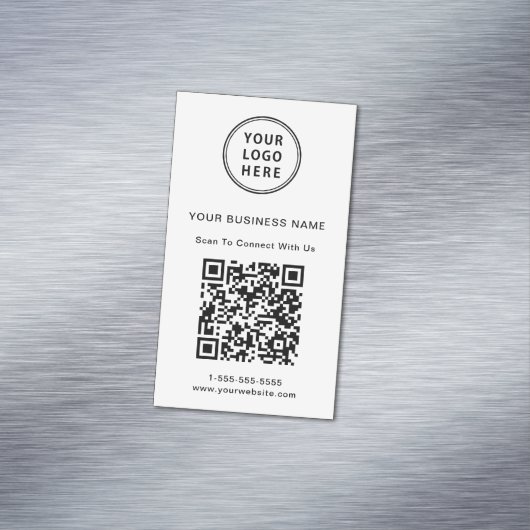 Moderne Logo QR-code Magnetisch Visitekaartje (Voorbeeld)