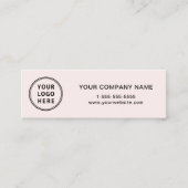 Moderne Logo QR Code Roze Mini Visitekaartje (Voorkant)