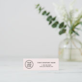 Moderne Logo QR Code Roze Mini Visitekaartje (Staand voorkant)