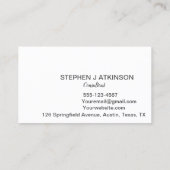 Moderne Logo QR Code Zwart Professionele Initialen Visitekaartje (Achterkant)