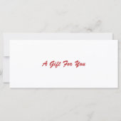 Moderne Logo Red Business Cadeaubon (Achterkant)