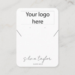 Moderne logo sieraden ketting oorbel display visitekaartje
