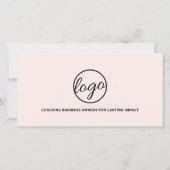 Moderne Logo Simple Pink Blush Cadeaubon (Achterkant)
