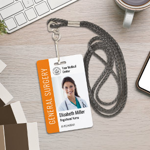 Moderne Logo Sjabloon werknemer Foto naam zuster-i Badge
