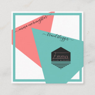 Moderne Logo Social Media Geometrisch UW KLEUREN Vierkante Visitekaartje