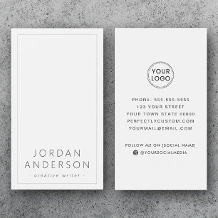 Moderne logo sociale media witte visitekaartjes
