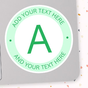 Moderne Logo Stijlmonogram Groen Sticker
