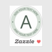 Moderne Logo Stijlmonogram | Groen transparant Sticker (Vel)