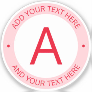 Moderne Logo Stijlmonogram   Transparantie rood Sticker