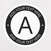 Moderne Logo Stijlmonogram | Zwart-wit Labels (Design 1)