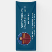 Moderne Logo van de Blauwe School Nu inschrijven Spandoek (Verticaal)