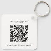 Moderne Logo van onroerend goed en QR Code Busines Sleutelhanger (Achterkant)