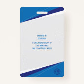 Moderne Logo Verpleegkundige Naam Barcode Badge (Achterkant)