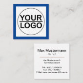 Moderne LOGO Vierkante Visitekaartje (Voorkant / Achterkant)