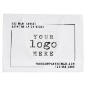 Moderne Logo voor aangepaste bedrijven Groot Cadeauzakje (Achterkant)