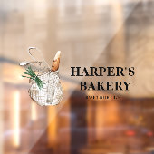 Moderne Logo voor bakkerij Raamsticker (Vel 2)