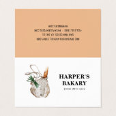 Moderne Logo voor bakkerij Visitekaartjes (Buitenkant ongevouwen)