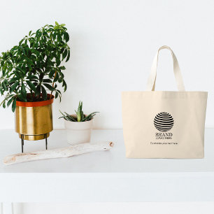 Moderne Logo voor bedrijven op maat Grote Tote Bag
