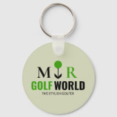 Moderne Logo voor een Golfer Sleutelhanger (Voorkant)