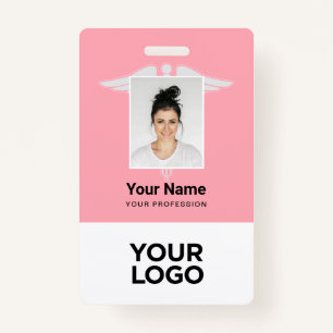 Moderne Logo werknemer Doctor Nurse Fotonaam ID Badge