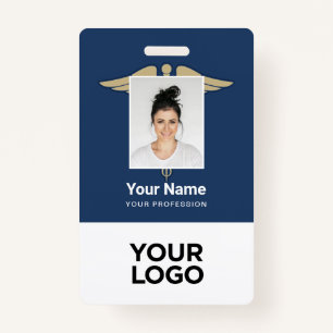 Moderne Logo werknemer Doctor Nurse Fotonaam ID Badge