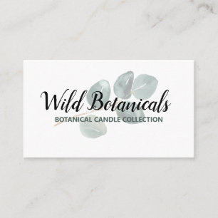 Moderne Logo zeep met leder en kaars, Visitekaartj Visitekaartje