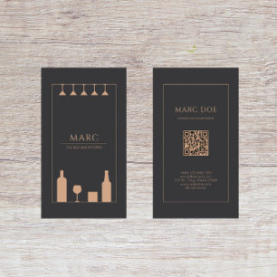 Moderne Lokale Bar Pub Bartender Sommelier Visitekaartje