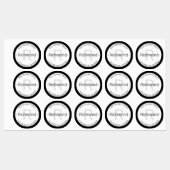 Moderne look | Zwart Grijs Adres Waterdicht Labels (Vel)