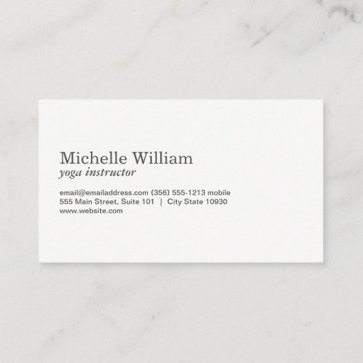 Moderne Lotus Bloem Yoga Houding Visitekaartje (Achterkant)