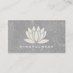 Moderne Lotusbloem Marmergrijs Visitekaartje