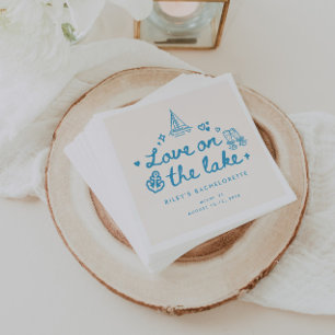 Moderne "Love on the Lake" vrijgezellenweekend Servet