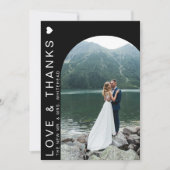 Moderne Love Photo Collage Black Bedankkaart (Voorkant)